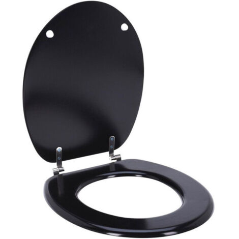 Abattant WC bois MDF noir (1/3)