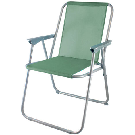 Chaise de plage pliable kaki 52x43x74cm (1/3)