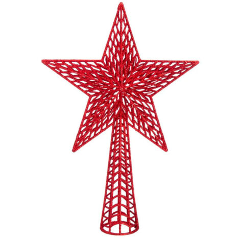 Cimier de sapin de noël Étoile rouge (1/3)