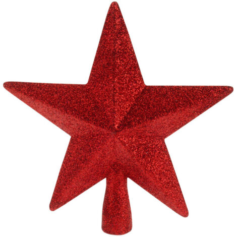 Cimier de sapin de noël Étoile rouge (1/3)