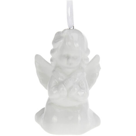 Décoration sapin de Noël ange en porcelaine (1/3)