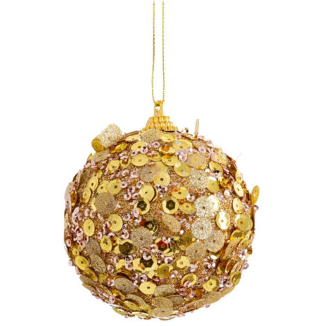 Set de 10 boules de Noël doré - 6cm (1/3)