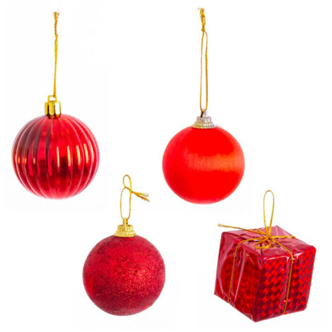 Set de 20 boules de Noël rouges - 6cm (1/3)