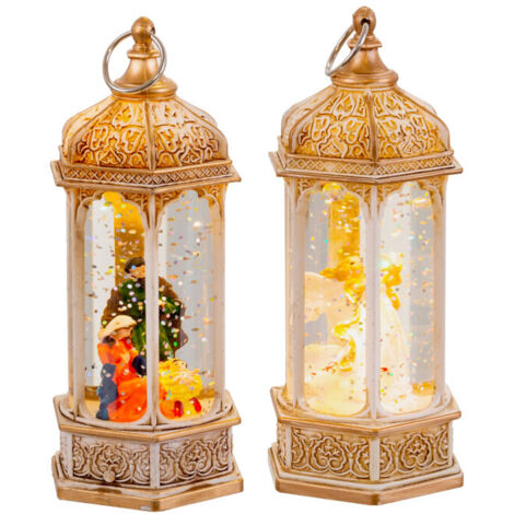 Set de 2 lanternes led Décoration Noël - 5.5x5.5x14cm (1/3)