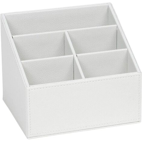 Porte Télécommandes en Similicuir Blanc (1/2)