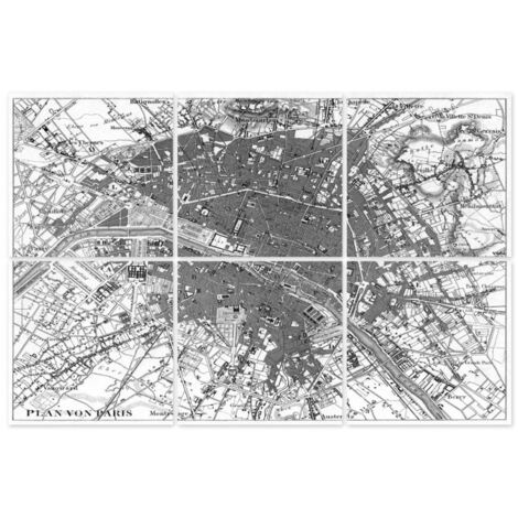 Stickers pour Carrelage Noir et Transparent Paris - Set de 6 (1/3)