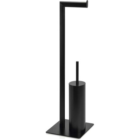ANDREA HOUSE BA18073 Soporte Papel Escobillero Metal Negro - ref: BA18073 (1/2)
