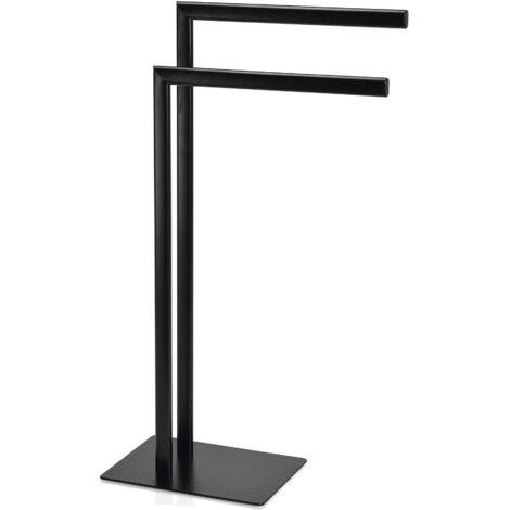 Porte-Serviettes à Poser en Métal Noir Mat (1/2)