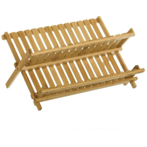 Égouttoir à Vaisselle en Bambou Pliable (1/4)