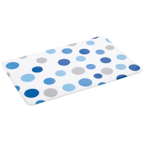 Tapis de Bain Microfibre Pois Bleus - 45x70cm (1/3)