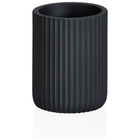 Porte Brosse à Dents en Résine Noire Stripes (1/2)
