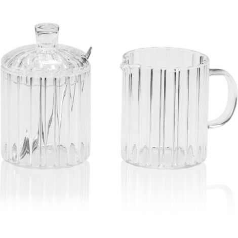 ANDREA HOUSE Set de sucrier et baratte à lait de Verre (1/3)