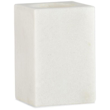 Porte Brosse à Dents Rectangulaire en Marbre Blanc (1/5)