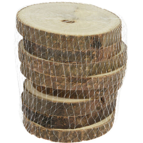 Set de 8 Dessous de Verres Ronds en Bois - 8cm (1/3)