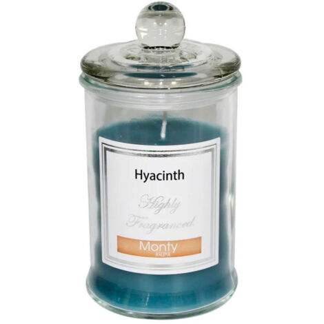 Bougie parfumée dans pot en verre Jacinthe - 9.5x17cm (1/3)