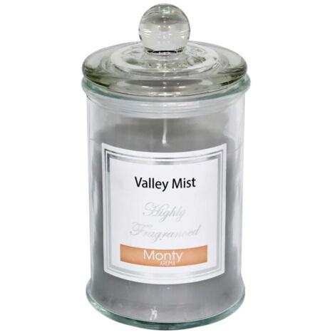 Bougie parfumée dans pot en verre Brume de la Vallée - 9.5x17cm (1/3)