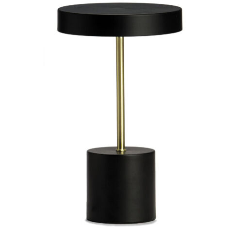 Lampe à poser vintage métal noir et doré -18x18x30cm (1/3)