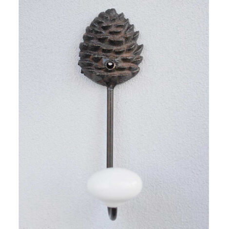 Patère pomme de pin marron 5x11cm (1/2)