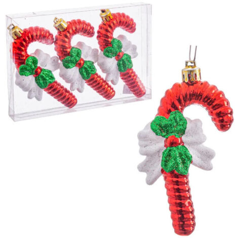 Set de 3 décoration de Noël Sucre d'orge - 10cm (1/3)