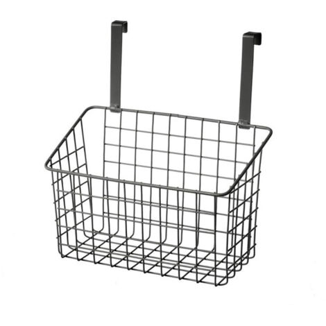 Organisateur cuisine métal noir panier de porte - 26x17x28cm (1/5)