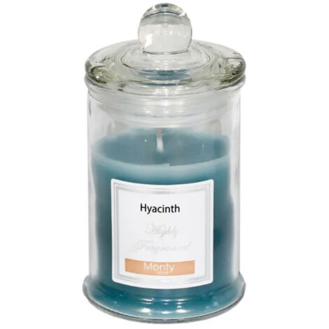 Bougie parfumée dans pot en verre Jacinthe - 6x11cm (1/3)