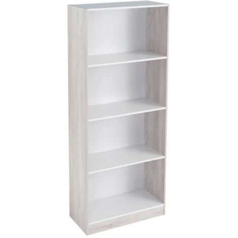 Étagère bois et blanc - 4 étagères - 60x29x147cm (1/3)