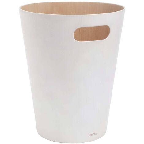 Corbeille à Papier de Bureau en Bois Blanchi Woodrow - Umbra