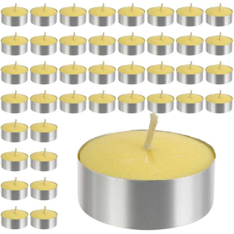 Set de 40 bougies chauffe-plats à la citronnelle - 3.5x3.5x1.5cm (1/5)