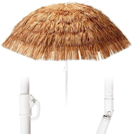 Parasol à franges raphia diamètre 180cm (1/5)