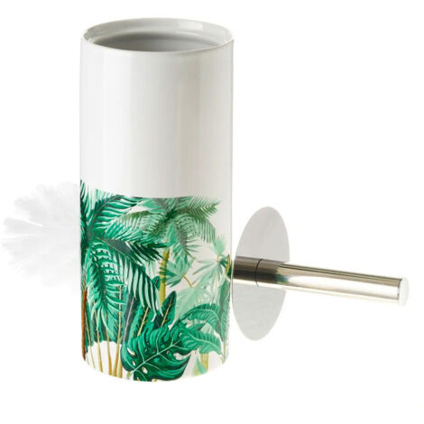 Brosse WC céramique feuillage tropical (1/4)