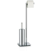 Set Dérouleur Papier WC + Brosse WC en Inox Style