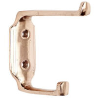 Patère en Cuivre 2 Accroches - Hauteur 9cm