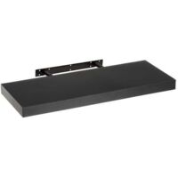 Étagère murale en bois MDF noir 60cm – Charge maximale 10kg – Dimensions 60x23.5x3.8cm – Fixation murale incluse – Wadiga