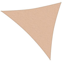 Toile ombrage polyéthylène triangulaire beige sable 360x360x360cm