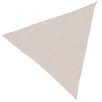 Toile ombrage polyéthylène triangulaire beige crème 360x360x360cm