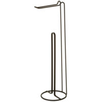 Dérouleur papier toilette métal noir 15x15x54cm