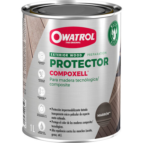 Restaurador de cubiertas de madera composite Owatrol COMPOXELL Gris (ow16) 2,5 litros