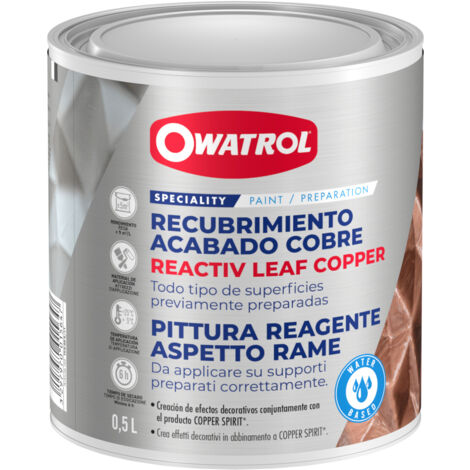 Revestimiento aspecto cobre Owatrol REACTIV LEAF COPPER 0,5 litro (1/4)