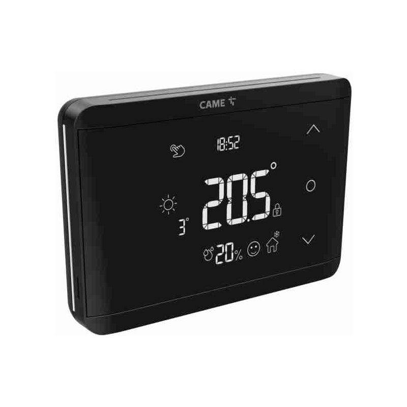 Cronotermostato con botones Soft Touch CAME TH/650 BK PARED 845AA-0190