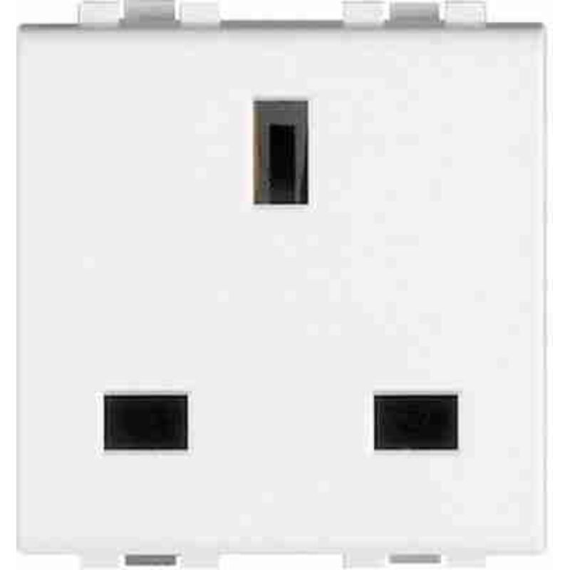 Bticino HS4150 – Prise Britannique 13A 230V, Finition Anthracite Axolute