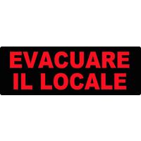 Señal para caja óptica/acústica serie LB2000 con la leyenda “EVACUAR EL LOCAL”
