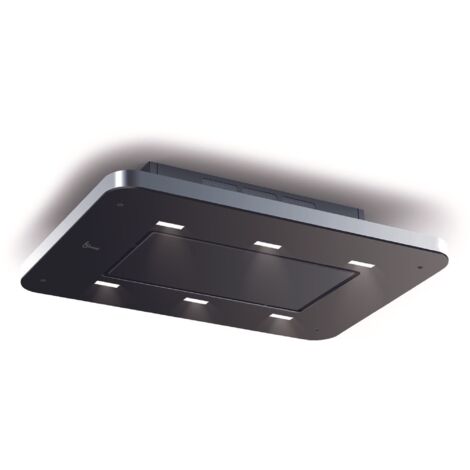 HOTTE STIVIA FREE cm. 90 - Acier inoxydable, Noir - 900 m³/h
