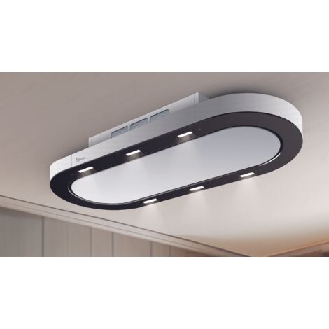 Hotte de plafond 120 cm – Débit d'air 900 m³/h – 4 vitesses – Fonction intensive – Télécommande et application smartphone – Baraldi