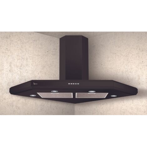 HOTTE GIOVIA ANGOLO cm. 100x100 - Noir - 800 m3/h