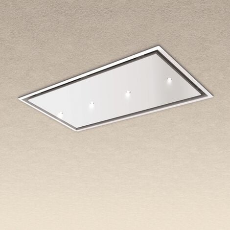 Hotte encastrable au plafond - GEA FLAT BLANCHE 90x60 cm. 800 m3/h