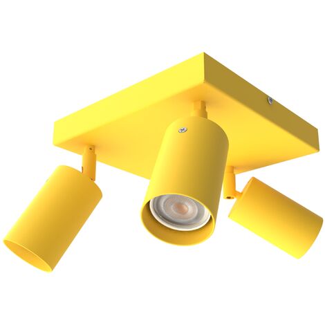 LUMICOM  FORM Q Plafoniera, 3X GU10, max 33W, metallo, giallo, 30x30cm (1/2)