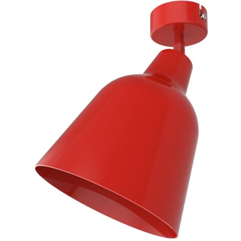 LUMICOM DONG Plafoniera, 1X E27, max 42W, metallo, rosso lucido, D.16cm