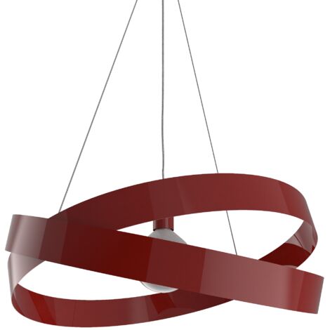 LUMICOM SOFT Sospensione, 1X E27, max 42W, metallo, rosso lucido, D60cm