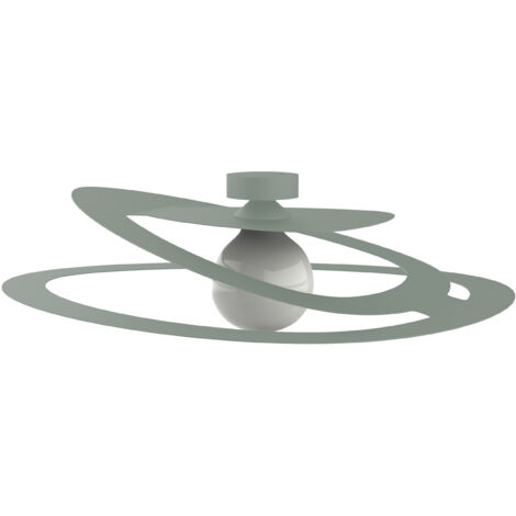 LUMICOM DILATE Plafoniera, 1X E27, max 42W, metallo, verde iceberg, D.40cm (1/2)