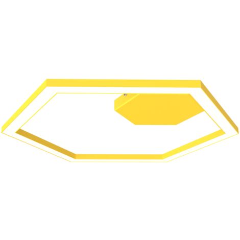 LUMICOM ESAGONO 1X Plafoniera, STRIP LED, 34W/m, 3000K, metallo, giallo, Ø60cm (1/2)